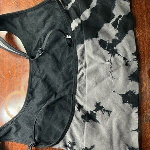 Pink active tie dye sports bra